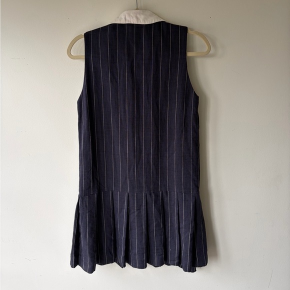 SANDRO Blue Dolla Mini Striped Dress Size 34 - Picture 8 of 9